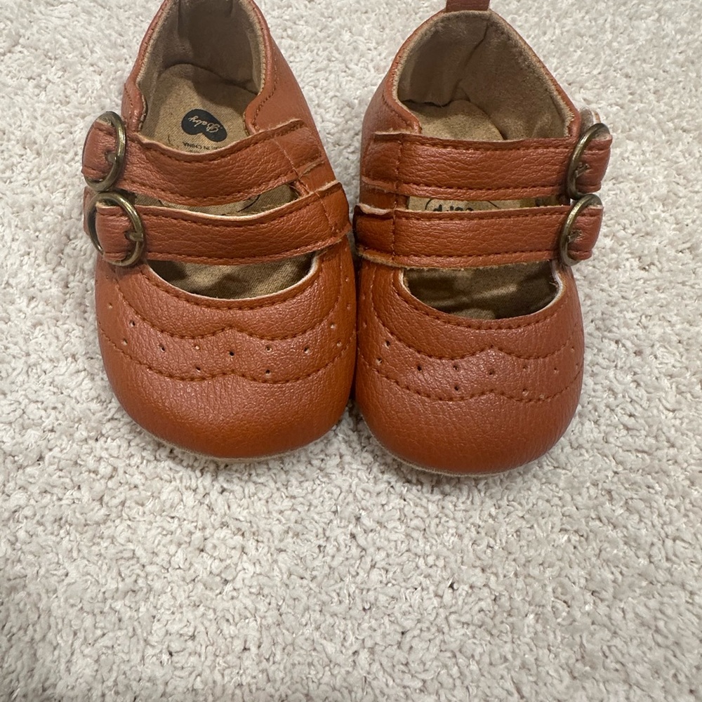 Brown Baby Walker Shoes with Soft Soles